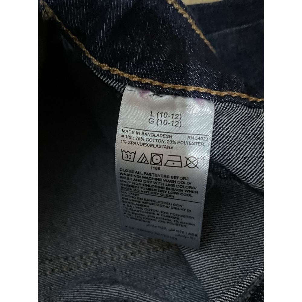 Old Navy Girls Skinny Jeans Sz 10-12 Pull On Adjustable Waist Stretch Dark Wash - Picture 3 of 6